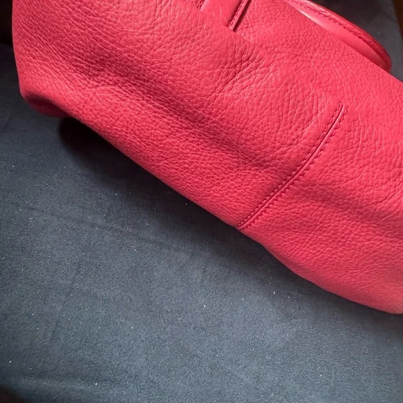 Coach Central Satchel - Strawberry Red Pebble Leather - Picture 8 of 8